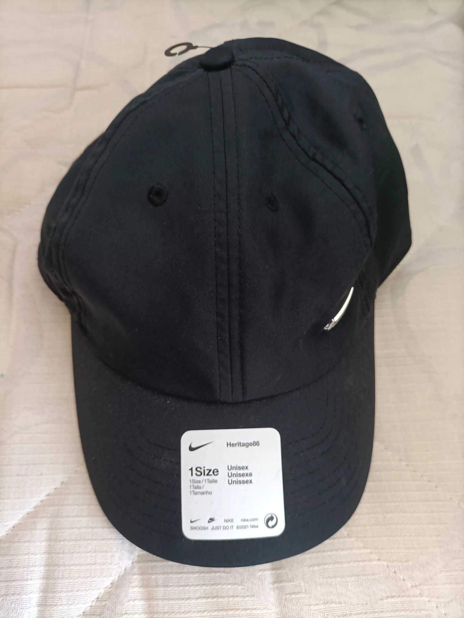 Casquette Nike Heritage86 Metal Swoosh Noire - Neuve